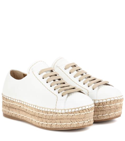 prada stretch slip on sneakers|prada white platform sneakers.